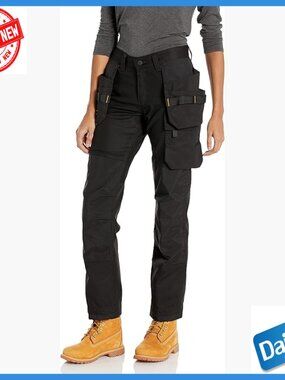 Women's Workwear Construction Pants with Reinforced Knees and Pockets